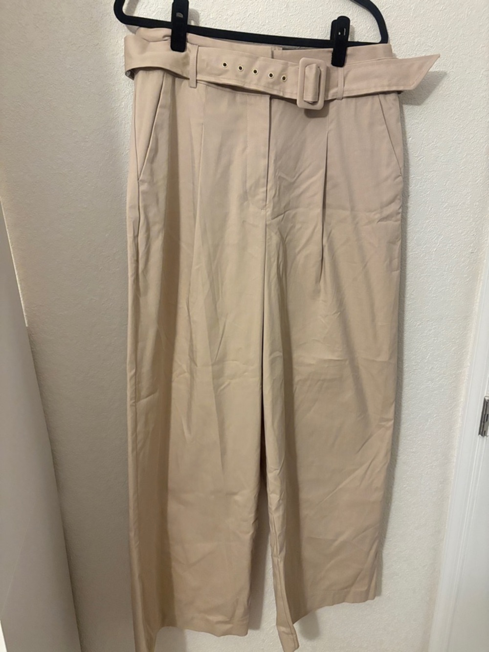 jcpenney Beige Wide Leg Belted Pants